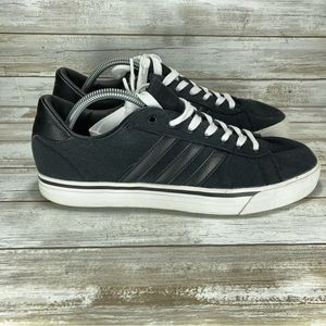 Adidas Neo Cloudfoam Super Daily Shoes Sz 11 Canvas Black Lace Up Shoes
